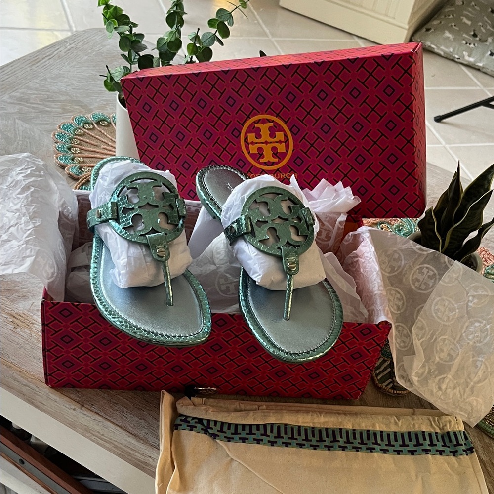 Tory Burch Blue Sandals